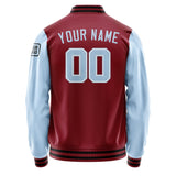 Custom Crimson Red Light Blue Jacket Jb1515081517081817