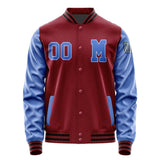 Custom Crimson Red Sky Blue Jacket Jb1515091517091817