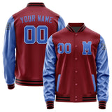 Custom Crimson Red Sky Blue Jacket Jb1515091517091817