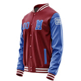 Custom Crimson Red Sky Blue Jacket Jb1515091518091818