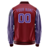 Custom Crimson Red Light Purple Jacket Jb1515231517231817