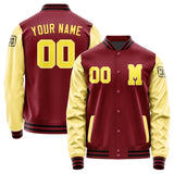 Custom Crimson Red Light Yellow Jacket