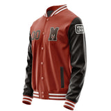 Custom Coral Red Brown Jacket Jb1616011618011818