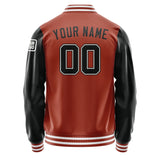 Custom Coral Red Black Jacket Jb1616171618171818