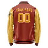 Custom Coral Red Yellow Jacket Jb1616191617191817