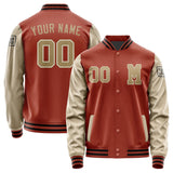 Custom Coral Red Light Khaki Jacket