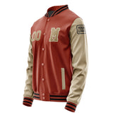 Custom Coral Red Light Khaki Jacket Jb1616251617251817