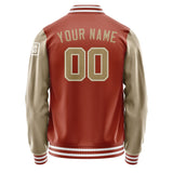 Custom Coral Red Light Khaki Jacket Jb1616251618251818