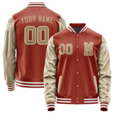 Custom Coral Red Light Khaki Jacket