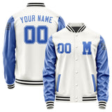 Custom White Sky Blue Jacket