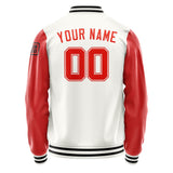 Custom White Orange Red Jacket Jb1818121817121817