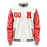 Custom White Orange Red Jacket Jb1818121817121817