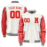 Custom White Orange Red Jacket Jb1818121817121817