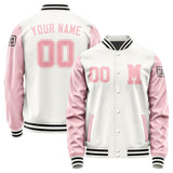 Custom White Light Pink Jacket