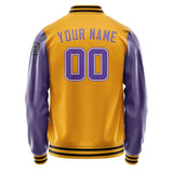 Custom Yellow Light Purple Jacket Jb1919231917231817