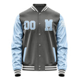 Custom Dark Grey Light Blue Jacket Jb2020082018081818