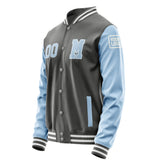 Custom Dark Grey Light Blue Jacket Jb2020082018081818