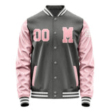 Custom Dark Grey Light Pink Jacket Jb2020212018211818