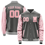 Custom Dark Grey Light Pink Jacket Jb2020212018211818