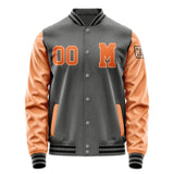 Custom Dark Grey Orange Jacket Jb2020282017281817