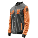 Custom Dark Grey Orange Jacket Jb2020282017281817