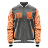 Custom Dark Grey Orange Jacket Jb2020282018281818