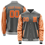 Custom Dark Grey Orange Jacket