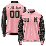 Custom Light Pink Brown Jacket