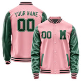 Custom Light Pink Green Jacket