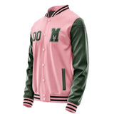 Custom Light Pink Dark Green Jacket Jb2121062117061817