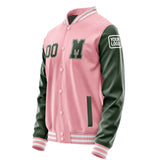 Custom Light Pink Dark Green Jacket Jb2121062118061818