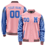 Custom Light Pink Sky Blue Jacket