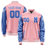 Custom Light Pink Sky Blue Jacket