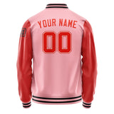 Custom Light Pink Orange Red Jacket Jb2121122117121817