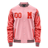 Custom Light Pink Orange Red Jacket Jb2121122117121817