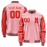 Custom Light Pink Orange Red Jacket Jb2121122117121817