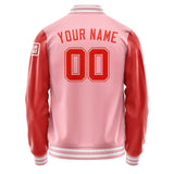 Custom Light Pink Orange Red Jacket Jb2121122118121818