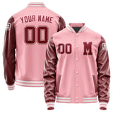 Custom Light Pink Crimson Red Jacket