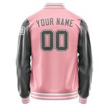 Custom Light Pink Dark Grey Jacket Jb2121202118201818