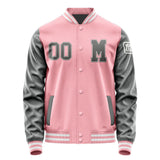 Custom Light Pink Dark Grey Jacket Jb2121202118201818