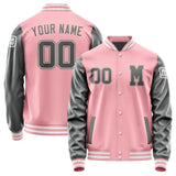 Custom Light Pink Dark Grey Jacket Jb2121202118201818