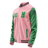 Custom Light Pink Emerald Green Jacket Jb2121242117241817