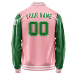 Custom Light Pink Emerald Green Jacket Jb2121242118241818