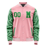 Custom Light Pink Emerald Green Jacket Jb2121242118241818