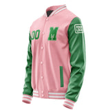 Custom Light Pink Emerald Green Jacket Jb2121242118241818