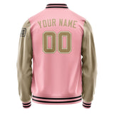 Custom Light Pink Light Khaki Jacket Jb2121252117251817