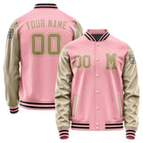 Custom Light Pink Light Khaki Jacket