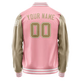 Custom Light Pink Light Khaki Jacket Jb2121252118251818