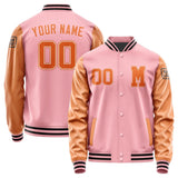 Custom Light Pink Orange Jacket