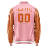 Custom Light Pink Orange Jacket Jb2121282118281818